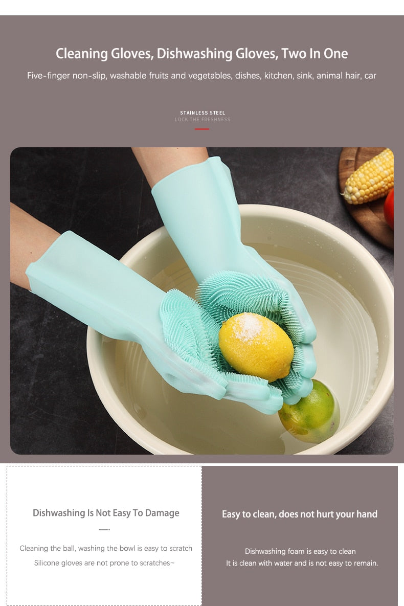 Magic Gloves Silicone Dish Washing Gloves